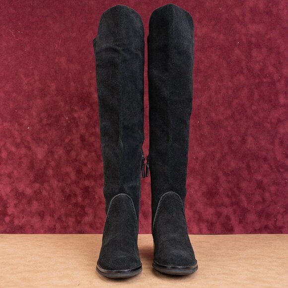 Cole Haan Women Calgary Water Resistant Black Suede OTK Fashion Tall Boots 6.5 - Picture 3 of 10